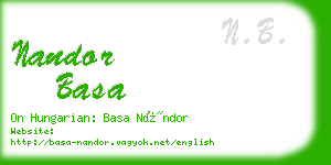 nandor basa business card